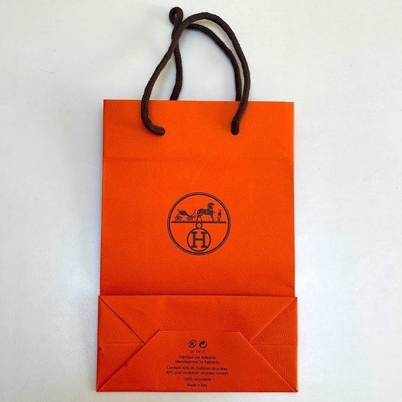 🆕 NEW HERMES Extravagent Gift Bag Size 6" × 8.5" - Picture 3 of 5